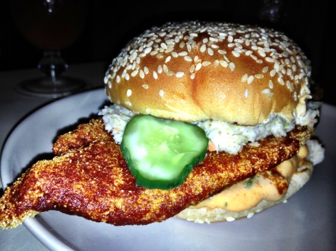 The Hot Fish Sandwich at The Commodore
